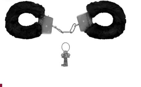 Algema de Metal Pelúcia Revestida Fur Love Cuffs Sexy Import