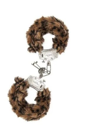 Algema de Metal Pelúcia Revestida Fur Love Cuffs Sexy Import