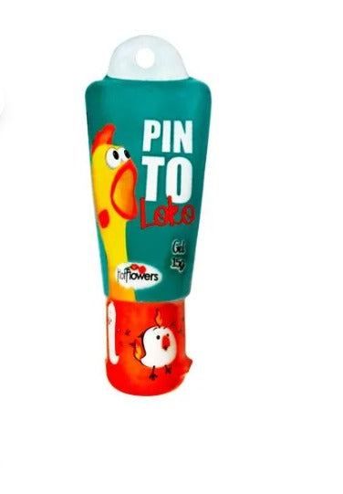 Pinto Loko Gel Estimulante Masculino que Esquenta 15g Linha Brasileirinhos Hot Flowers